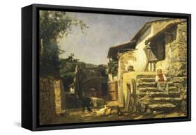 Colonial House in Sorrento, 1859-Filippo Palizzi-Framed Stretched Canvas
