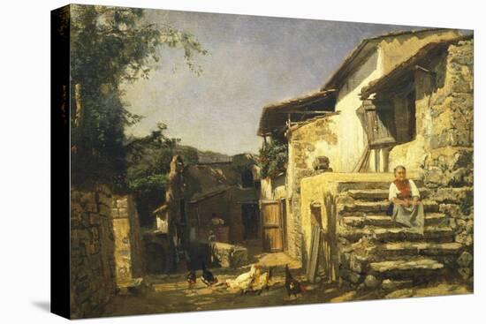 Colonial House in Sorrento, 1859-Filippo Palizzi-Stretched Canvas