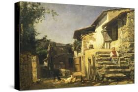 Colonial House in Sorrento, 1859-Filippo Palizzi-Stretched Canvas