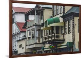 Colonial House in the Historic Center of Paramaribo (UNESCO), Suriname-Keren Su-Framed Premium Photographic Print