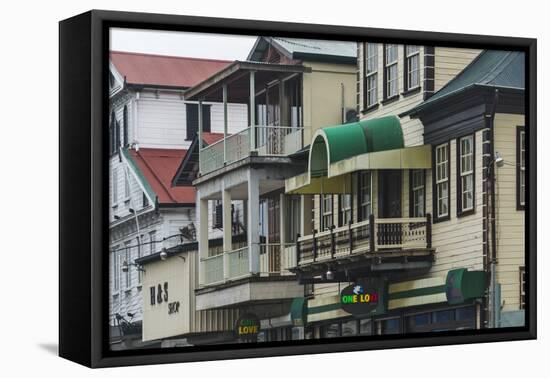 Colonial House in the Historic Center of Paramaribo (UNESCO), Suriname-Keren Su-Framed Stretched Canvas