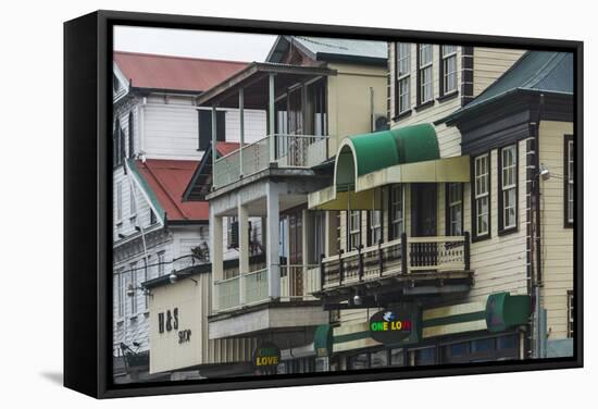 Colonial House in the Historic Center of Paramaribo (UNESCO), Suriname-Keren Su-Framed Stretched Canvas
