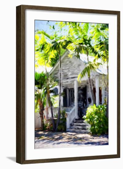 Colonial House - In the Style of Oil Painting-Philippe Hugonnard-Framed Giclee Print