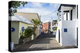 Colonial Houses in the UNESCO World Heritage Site, the Historic Town of St George, Bermuda-Michael Runkel-Stretched Canvas