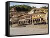 Colonial houses with balconies, Main Square, UNESCO World Heritage Site, Cusco, Peru, South America-Karol Kozlowski-Framed Stretched Canvas