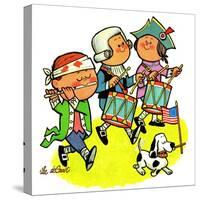 Colonial Marching Band - Jack & Jill-Lee de Groot-Stretched Canvas