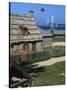 Colonial Michilimackinac, Mackinaw City, Michigan, USA-Michael Snell-Stretched Canvas