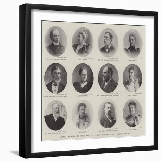 Colonial Premiers and their Wives in England for the Queen's Diamond Jubilee-null-Framed Giclee Print