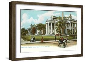 Colonial Residence, Dallas, Texas-null-Framed Art Print