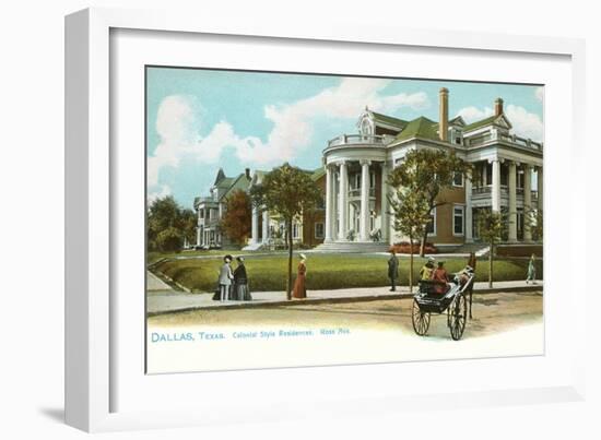 Colonial Residence, Dallas, Texas-null-Framed Art Print