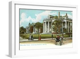 Colonial Residence, Dallas, Texas-null-Framed Art Print