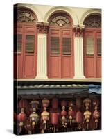 Colonial Shop Houses, China Town, Singapore-Jon Arnold-Stretched Canvas