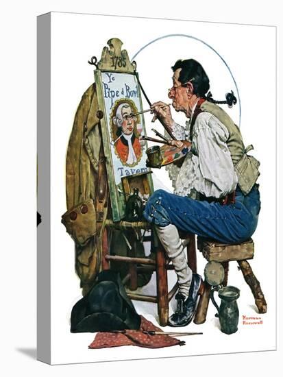 "Colonial Sign Painter", February 6,1926-Norman Rockwell-Stretched Canvas