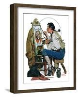 "Colonial Sign Painter", February 6,1926-Norman Rockwell-Framed Giclee Print