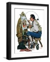 "Colonial Sign Painter", February 6,1926-Norman Rockwell-Framed Giclee Print