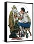 "Colonial Sign Painter", February 6,1926-Norman Rockwell-Framed Stretched Canvas