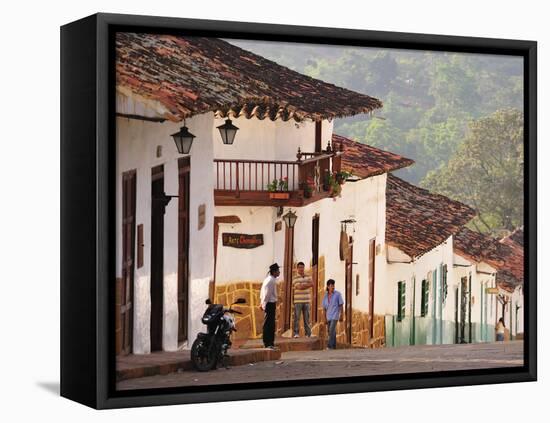 Colonial Town of Barichara, Colombia, South America-Christian Heeb-Framed Stretched Canvas