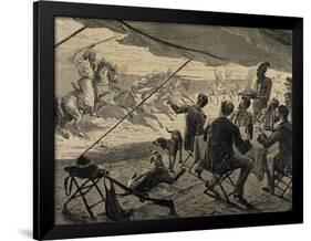 Colonialism. Arab World. Europeans During the Lunch-null-Framed Giclee Print