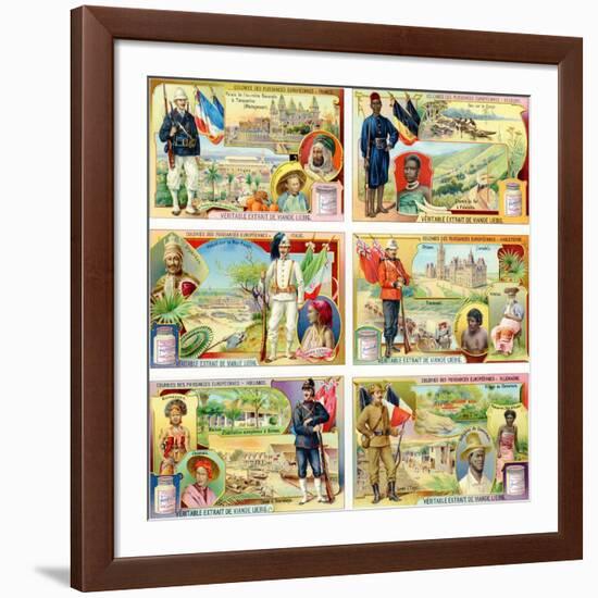 Colonies of the European Powers - France, Belgium, Italy, England, Holland and Germany, 1910-null-Framed Giclee Print