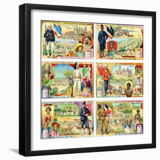 Colonies of the European Powers - France, Belgium, Italy, England, Holland and Germany, 1910-null-Framed Giclee Print