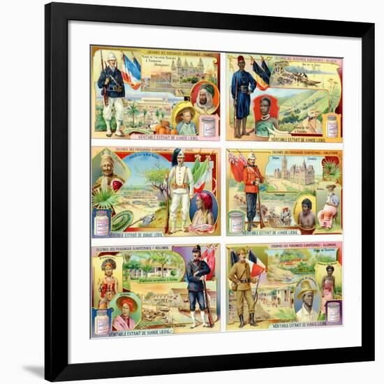 Colonies of the European Powers - France, Belgium, Italy, England, Holland and Germany, 1910-null-Framed Giclee Print