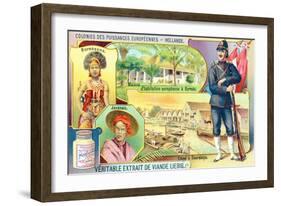 Colonies of the European Powers - Holland, 1910-null-Framed Giclee Print