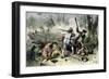 Colonists' Conflict with Native Americans on the Georgia and Carolina Frontier, c.1700-null-Framed Giclee Print