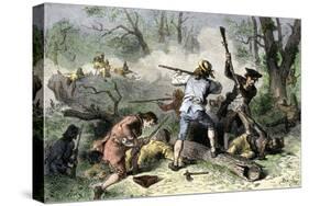 Colonists' Conflict with Native Americans on the Georgia and Carolina Frontier, c.1700-null-Stretched Canvas