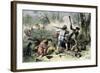 Colonists' Conflict with Native Americans on the Georgia and Carolina Frontier, c.1700-null-Framed Giclee Print