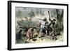 Colonists' Conflict with Native Americans on the Georgia and Carolina Frontier, c.1700-null-Framed Giclee Print