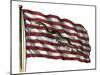 Colonists' Rattlesnake Flag with Don't Tread on Me Slogan-null-Mounted Giclee Print