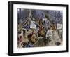 Colonists Throwing Boxes of Tea Overboard During the Boston Tea Party, 1773-null-Framed Giclee Print