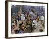 Colonists Throwing Boxes of Tea Overboard During the Boston Tea Party, 1773-null-Framed Giclee Print