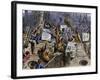 Colonists Throwing Boxes of Tea Overboard During the Boston Tea Party, 1773-null-Framed Giclee Print