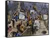 Colonists Throwing Boxes of Tea Overboard During the Boston Tea Party, 1773-null-Framed Stretched Canvas