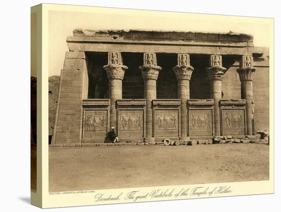 Colonnade at Denderah Temple-null-Stretched Canvas