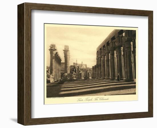 Colonnade at Luxor Temple-null-Framed Art Print