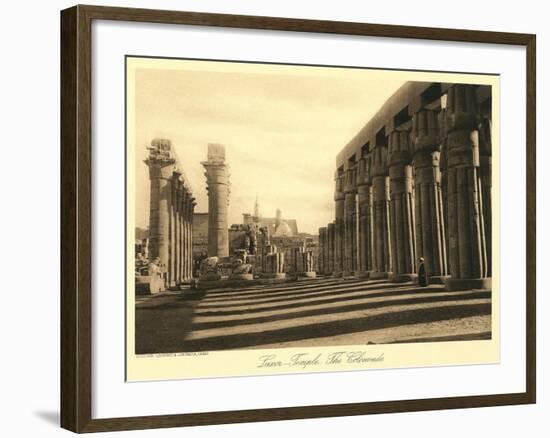 Colonnade at Luxor Temple-null-Framed Art Print