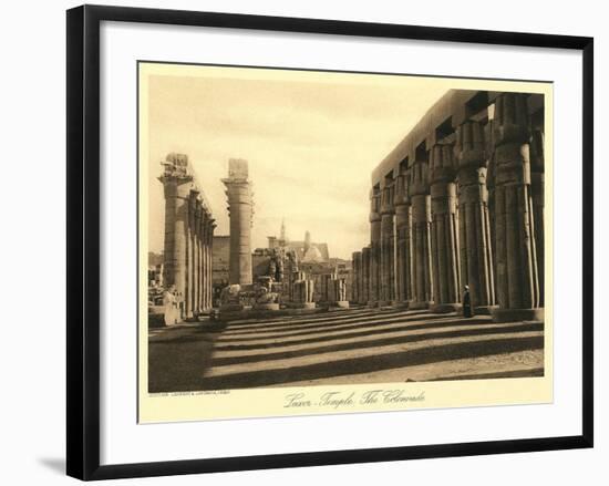 Colonnade at Luxor Temple-null-Framed Art Print