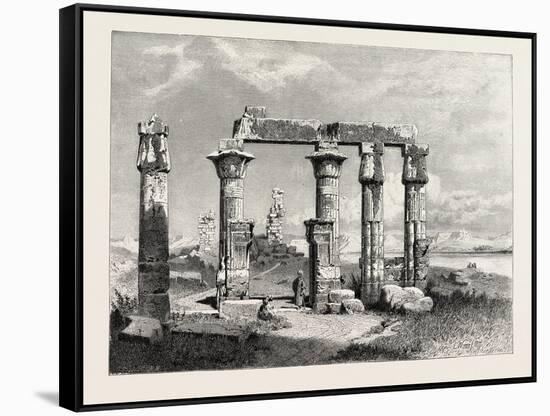 Colonnade, Egypt, 1879-null-Framed Stretched Canvas