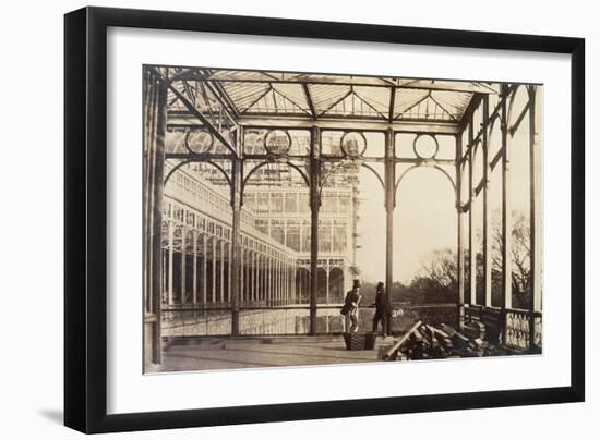 Colonnade, from Photographic Views of the Progress of the Crystal Palace, Sydenham, 1855-Philip Henry Delamotte-Framed Giclee Print