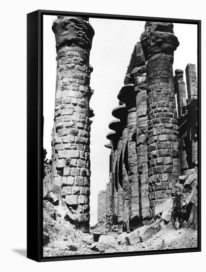 Colonnade, Hypostyle Hall, Egypt, 1878-Felix Bonfils-Framed Stretched Canvas