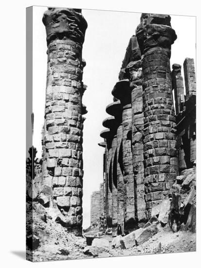 Colonnade, Hypostyle Hall, Egypt, 1878-Felix Bonfils-Stretched Canvas