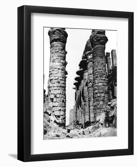 Colonnade, Hypostyle Hall, Egypt, 1878-Felix Bonfils-Framed Giclee Print