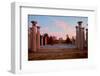 Colonnade in a park, 95 Bell Carillons, Bicentennial Mall State Park, Nashville, Davidson County...-null-Framed Photographic Print