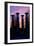 Colonnade in a park at sunset, 95 Bell Carillons, Bicentennial Mall State Park, Nashville, David...-null-Framed Photographic Print