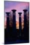 Colonnade in a park at sunset, 95 Bell Carillons, Bicentennial Mall State Park, Nashville, David...-null-Mounted Photographic Print