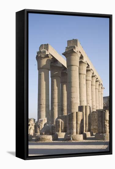 Colonnade, Luxor Temple, Luxor, Thebes, UNESCO World Heritage Site, Egypt, North Africa, Africa-Philip Craven-Framed Stretched Canvas