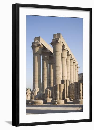 Colonnade, Luxor Temple, Luxor, Thebes, UNESCO World Heritage Site, Egypt, North Africa, Africa-Philip Craven-Framed Photographic Print