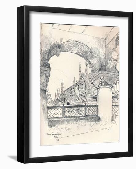 Colonnade Near the Pont Des Invalides, C1900-Tony Grubhofer-Framed Giclee Print